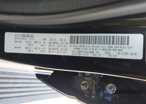 2020 Ram 1500 Limited 4X4 5'7 Box z USA, uszkodzony, nr VIN 1C6SRFHT6LN213906